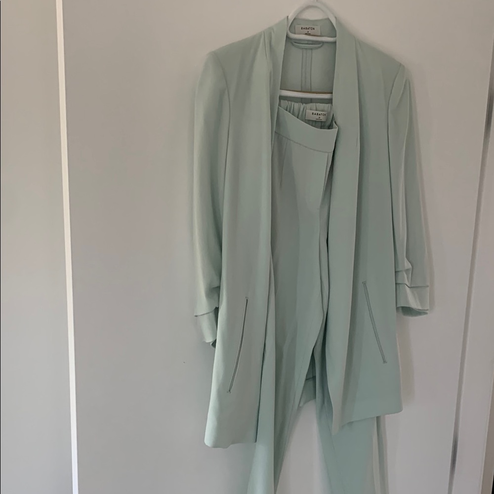 Babaton Mint Green Blazer and Pant Set